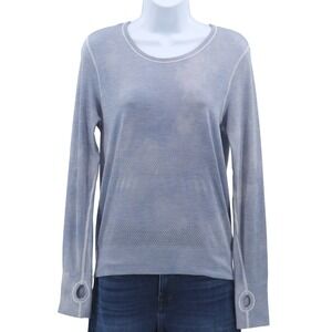 Lululemon Womens Relaxed Long‎ Sleeve Top Blue Size Small